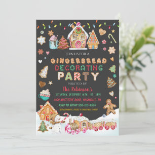 Navidades Gingerbread Invitación a la fiesta decor