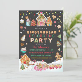 Navidades Gingerbread Invitación a la fiesta decor