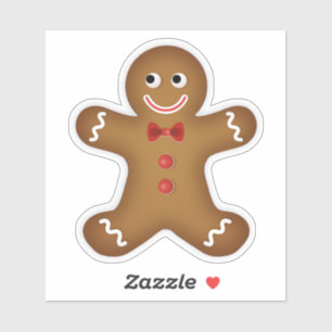 Navidades Gingerbread Man Contour Pegatina