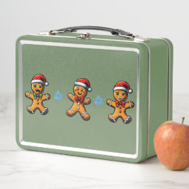 Navidades Gingerbread Man Metalizado Lunchbox