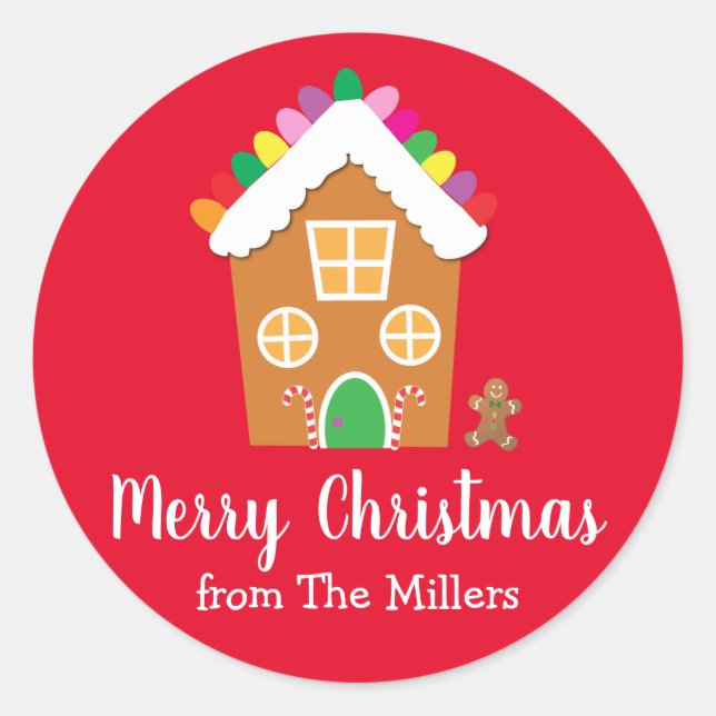 Navidades Gingerbread Pegatina (Anverso)