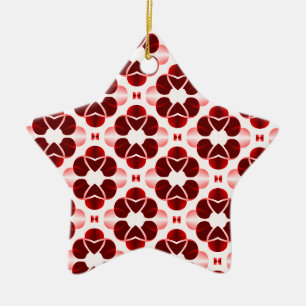 Navidades Glam brillantes Ornamento estrella, rojo
