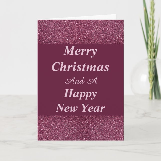 navidades glamorosos y tarjeta de año nuevo (Anverso)