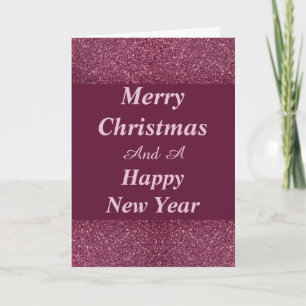 navidades glamorosos y tarjeta de año nuevo