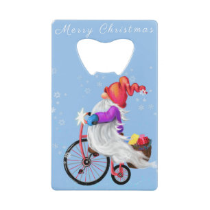 Navidades Gnome Gift Tarjeta de crédito Abridor de