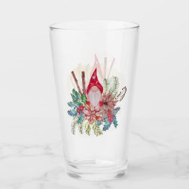 Navidades Gnome Glass
