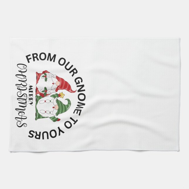 Navidades Gnome Kitchen Tea Toalla (Horizontal)