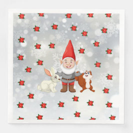 Navidades gnome servilleta estándar