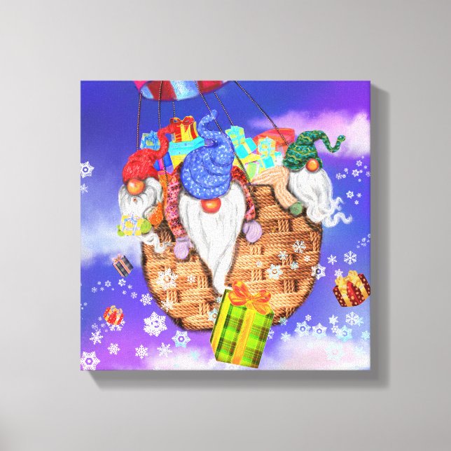 Navidades Gnomes de impresión de lienzo da regalos (Anverso)