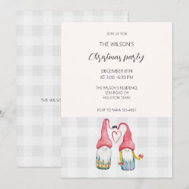 Navidades Gnomes In Love Watercolor Monogramado
