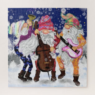 Navidades Gnomes Music Band Puzzle Gift