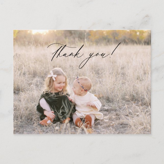 Navidades gracias tarjeta de foto (Anverso)