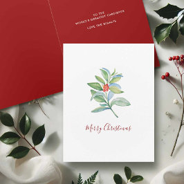 Navidades Gracias Tarjetas Watercolor Botanicals