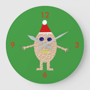 Navidades graciosos, reloj de pared de huevos