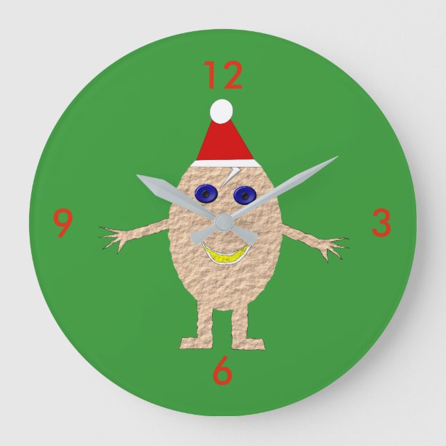 Navidades graciosos, reloj de pared de huevos (Anverso)