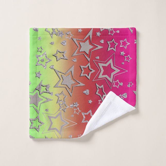 Navidades gradiente purpurina brillo confetti estr (Toallita)