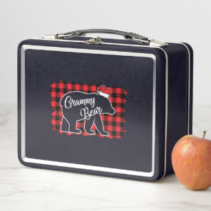 Navidades Grammy Bear Navidades Red Plaid Buffalo