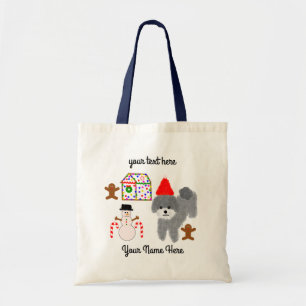 Navidades Gray Poodle #1 Bolsa Tote