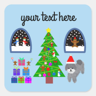 Navidades Gray Poodle #4 Pegatinas