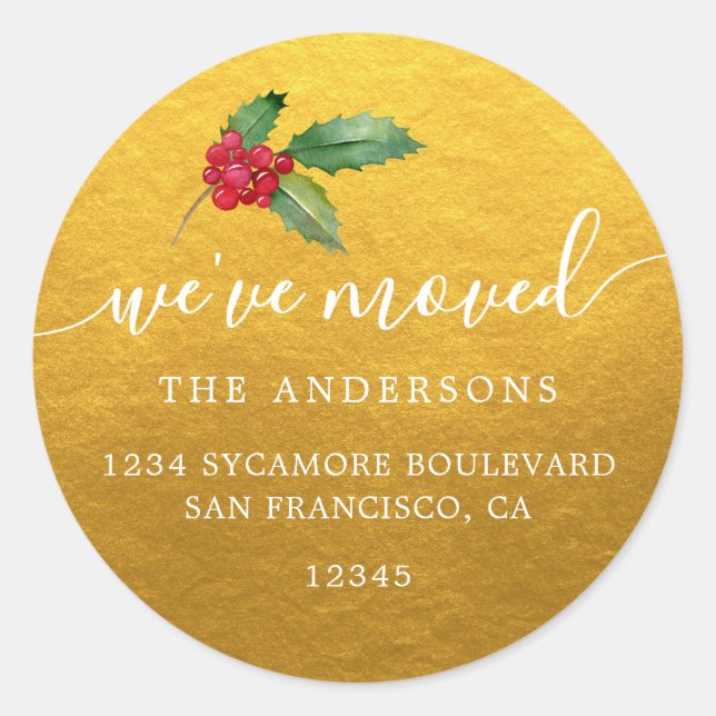 Navidades Greenery Hemos movido la nueva etiqueta  (Anverso)