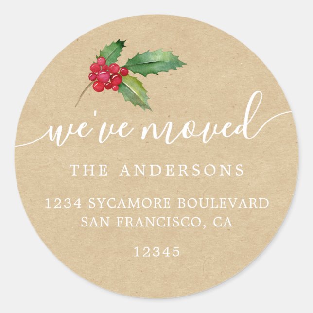 Navidades Greenery Hemos movido la nueva etiqueta  (Anverso)