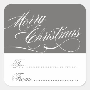 NAVIDADES GRIS BLANCOS REGALOS PEGATINAS DE ETIQUE