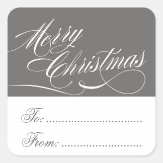 NAVIDADES GRIS BLANCOS REGALOS PEGATINAS DE ETIQUE
