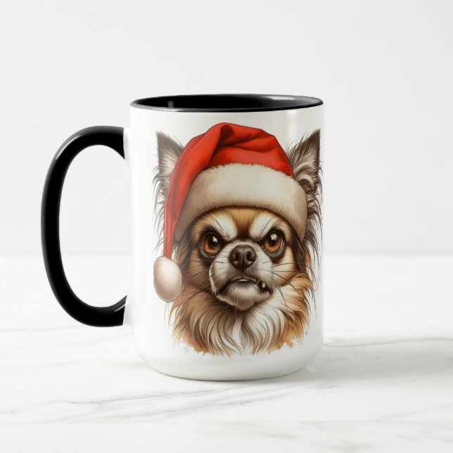 Navidades Grumpy de Chihuahua en la Copa Mug de Ca (Izquierda)