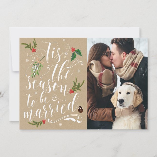 Navidades Guardar el boda de invitación de tarjeta (Anverso)