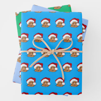 Navidades Hamster Wraping Paper Set de 3 hojas