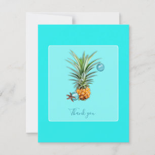 Navidades hawaianos de la piña Aqua gracias notas