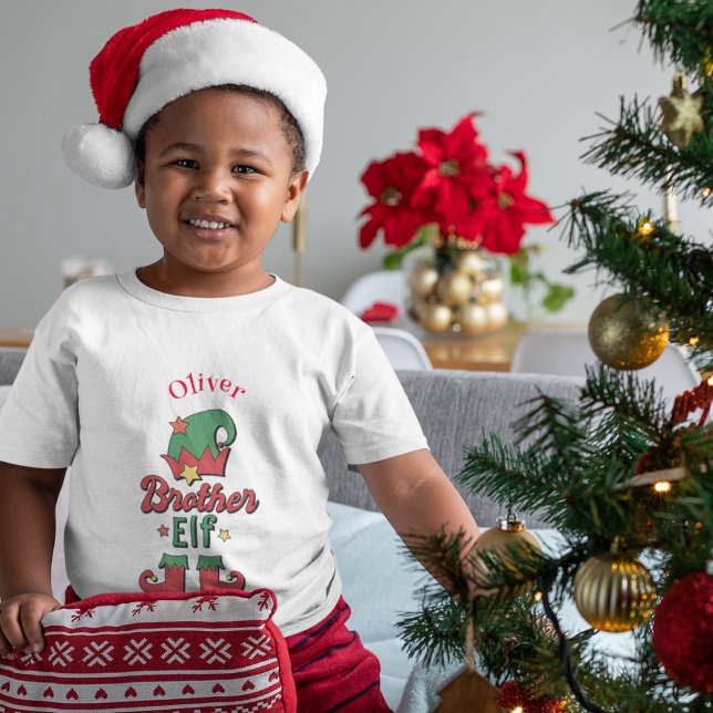 Navidades Hermano Elf camiseta personalizada para  (Christmas Brother Elf customized kid's t-shirt)
