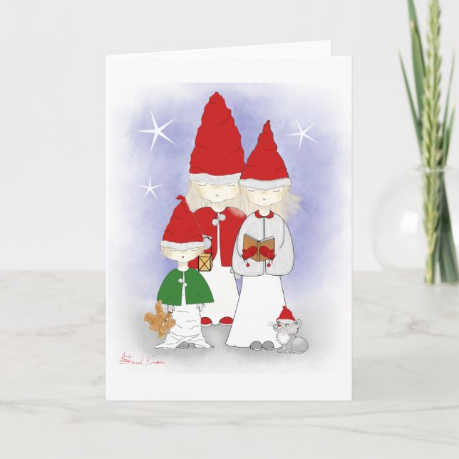 Navidades Hermanos cantan tarjetas de felicitación (Anverso)