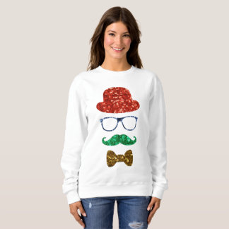 navidades hipster bigote sudaderas