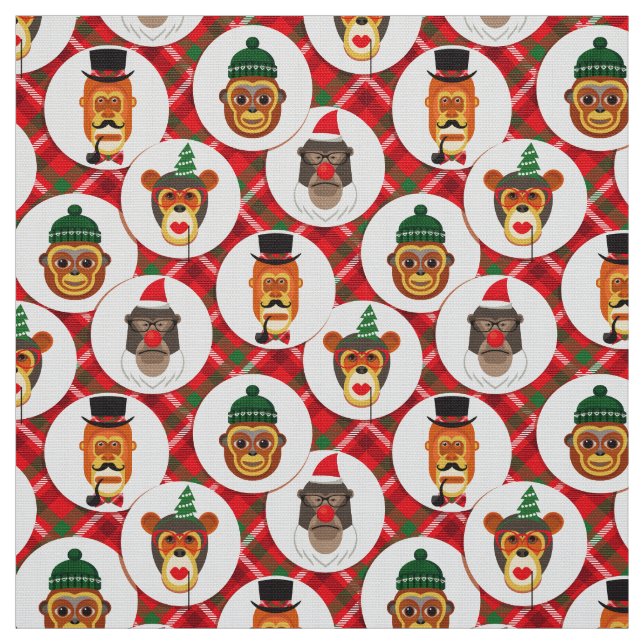 navidades hipster monos xmas tela (Retal)