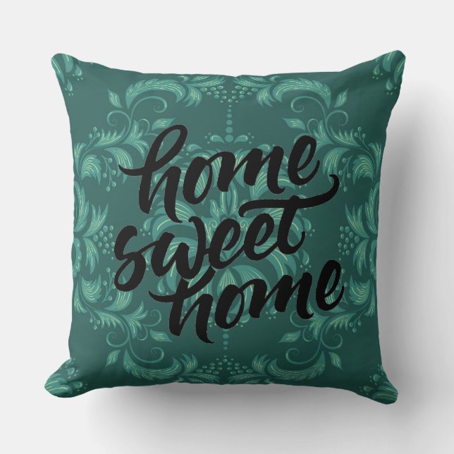 Navidades hogar dulce hogar almohada decorativa (Anverso)