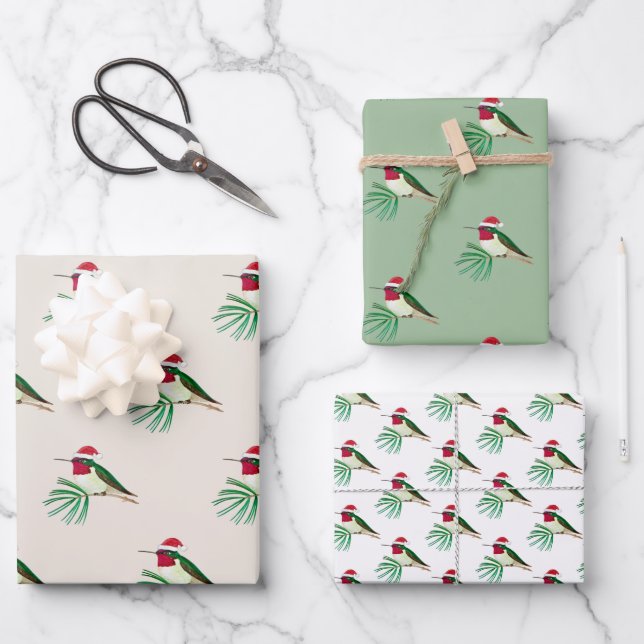 Navidades Hojas de papel de preparación de Humming (Anverso)