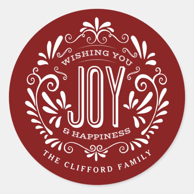 NAVIDADES HOLIDAY CHALK ORNAMENT PEGATINAS (Anverso)