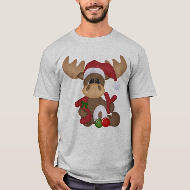Navidades Holiday Joy Moose camiseta masculina (Anverso)