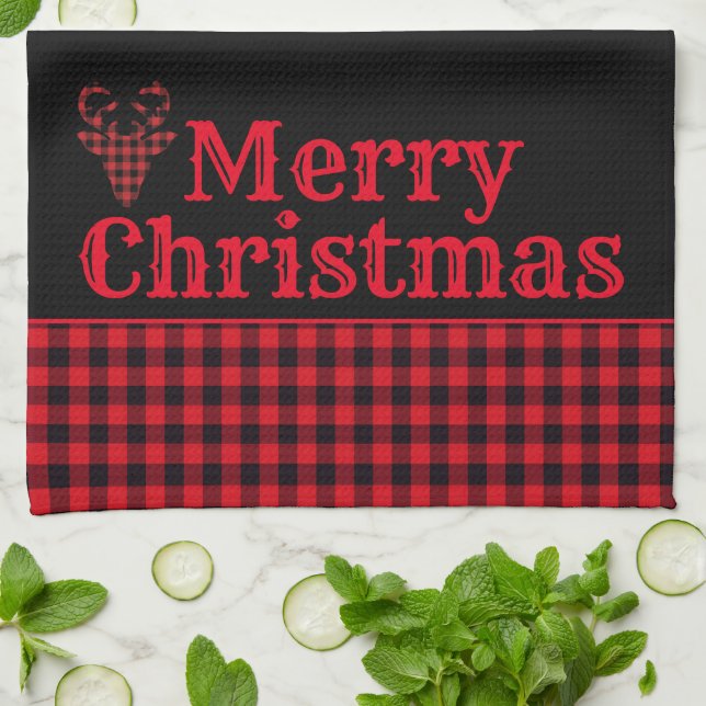 Navidades Holiday Kitchen Toalla Buffalo Plaid (Doblado)