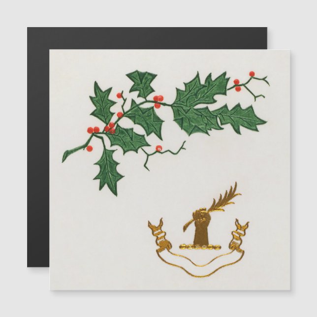 Navidades holly branch vacaciones (Anverso/Reverso)