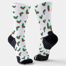 Navidades holly en calcetines deportivos