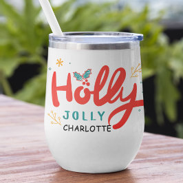 Navidades Holly Jolly Fun Winter Nombre personaliz
