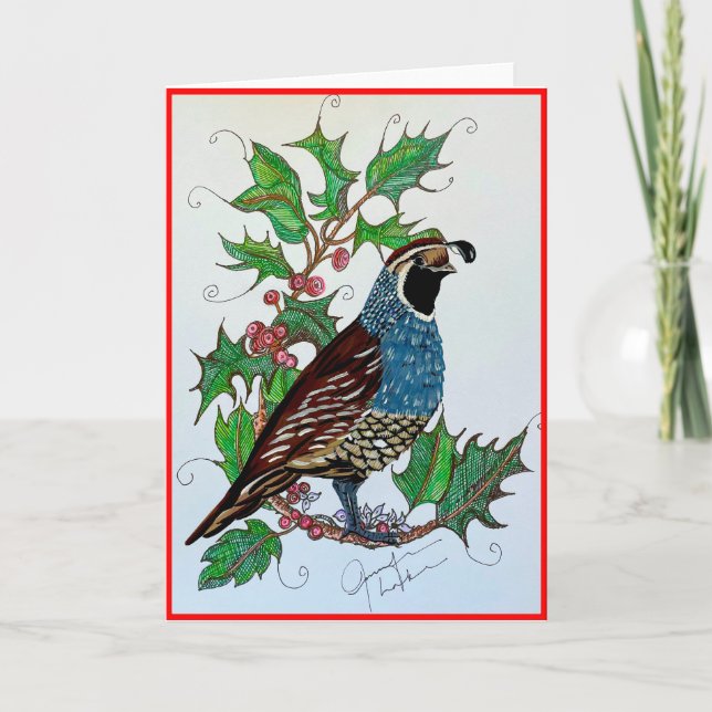 Navidades Holly Quail (Anverso)