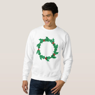 navidades holly wreath mens sudadera