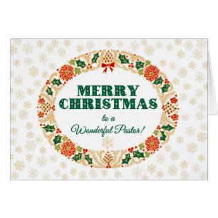 Navidades Holly Wreath, para pastor, copos de niev