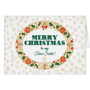 Navidades Holly Wreath, por los copos de nieve de