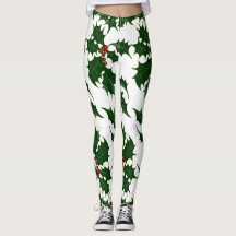 Navidades Holly y Berries Leggings