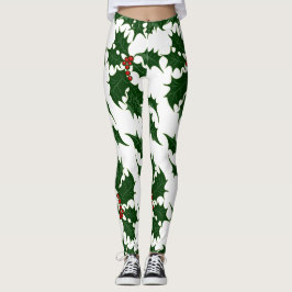 Navidades Holly y Berries Leggings