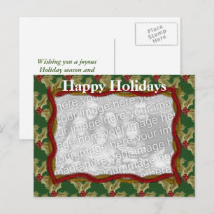 Navidades Holly y Garland - Postales de fotografía